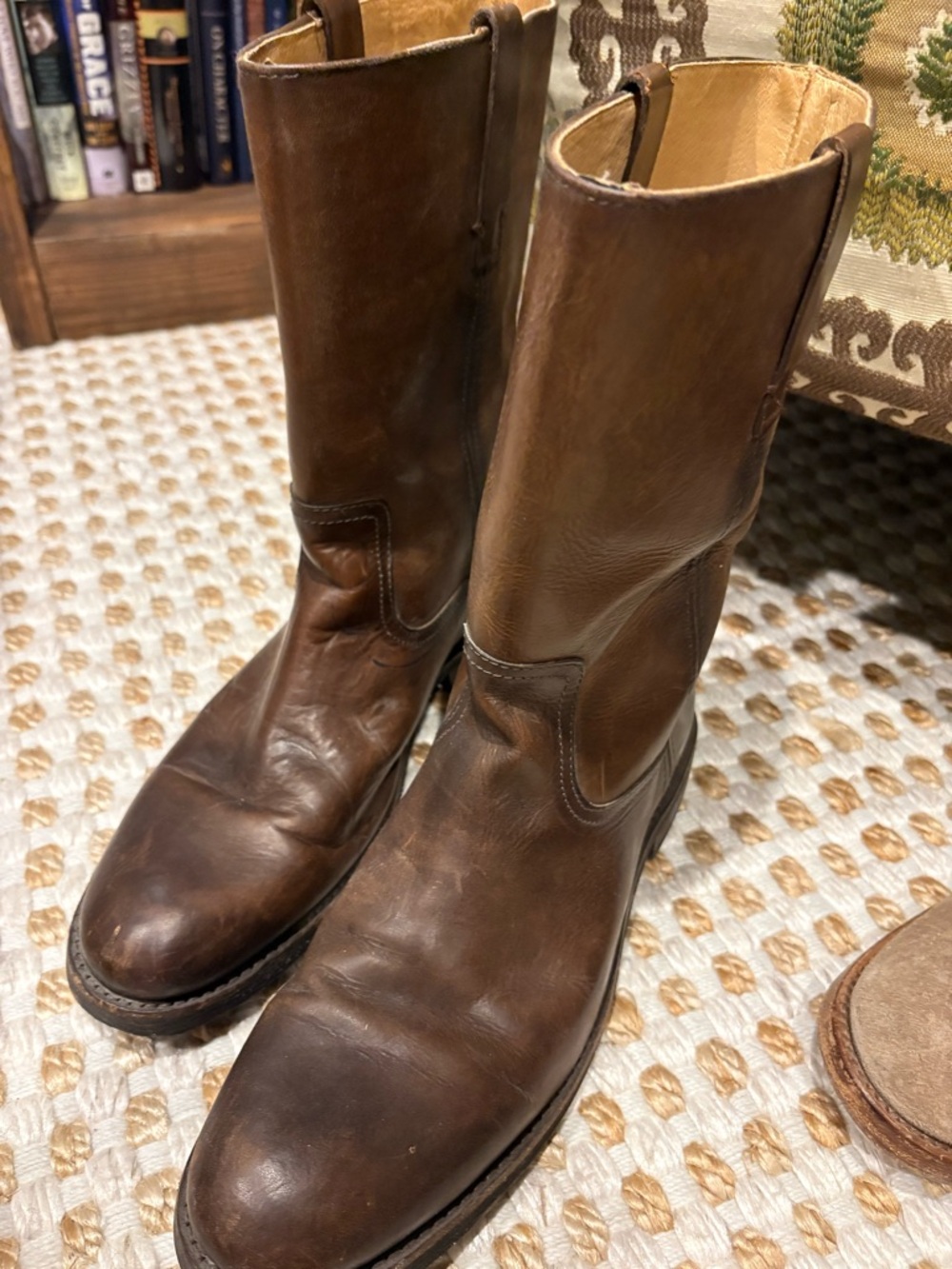 Frye Men's Brown Leather Cowboy Boots